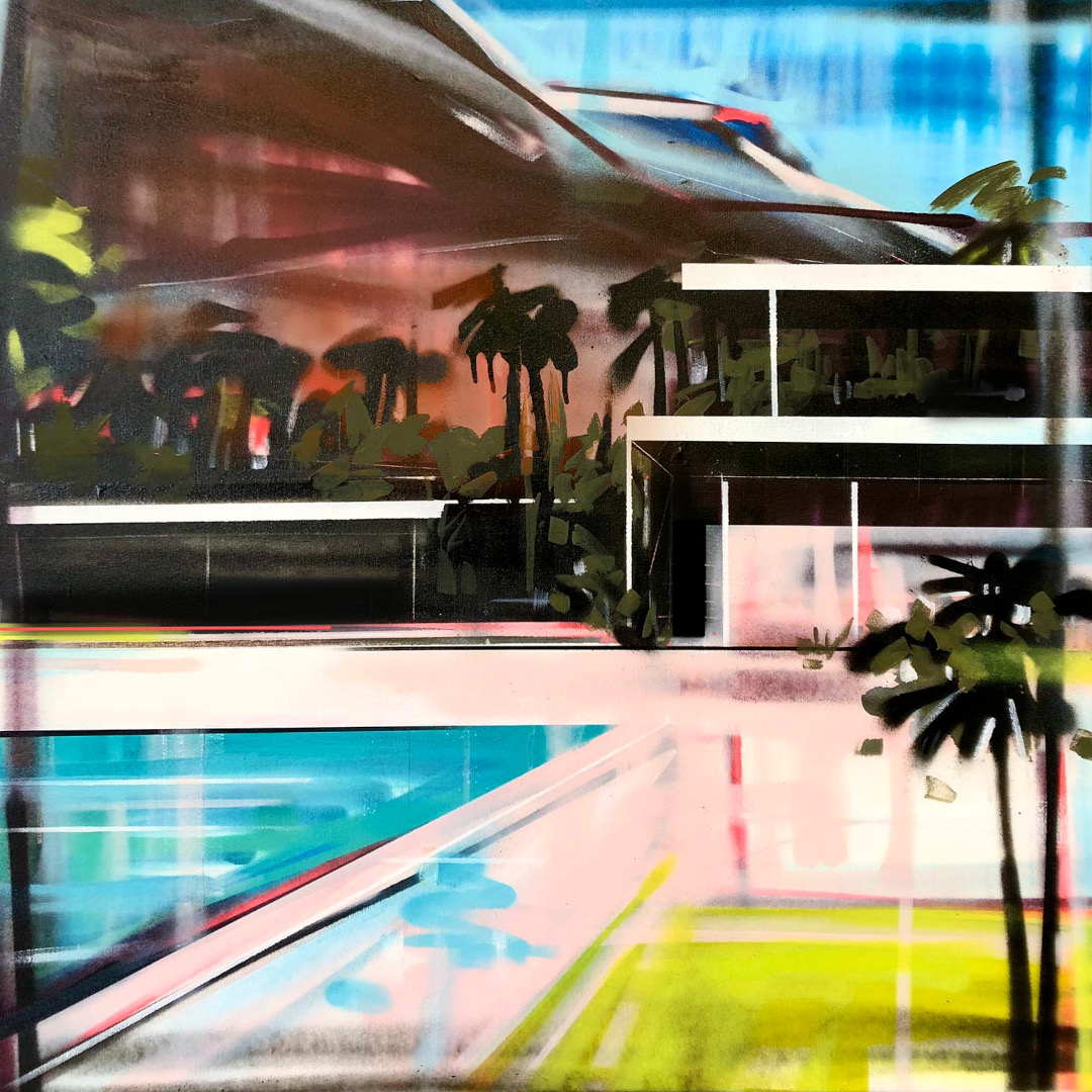Retreat 90cm x 90cm SOLD by Anthony Garratt