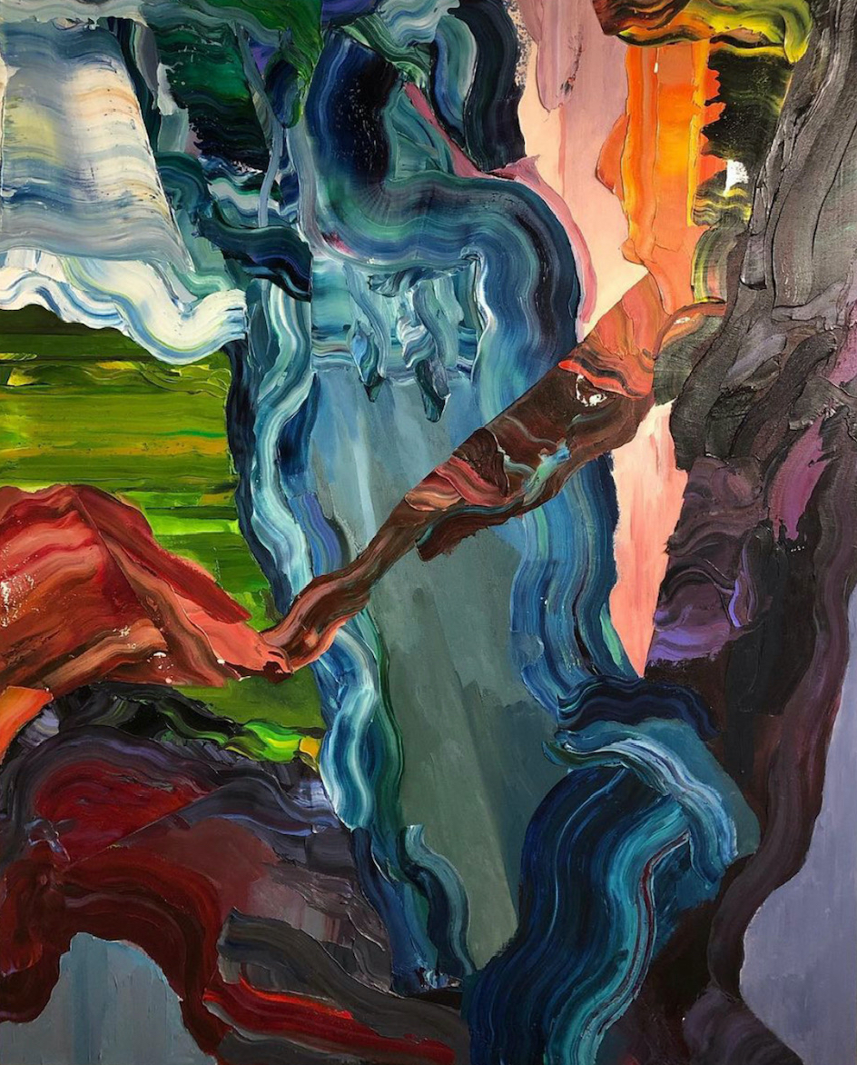New Day Dawns 132cm x 107cm (Oil on canvas) by David Howell