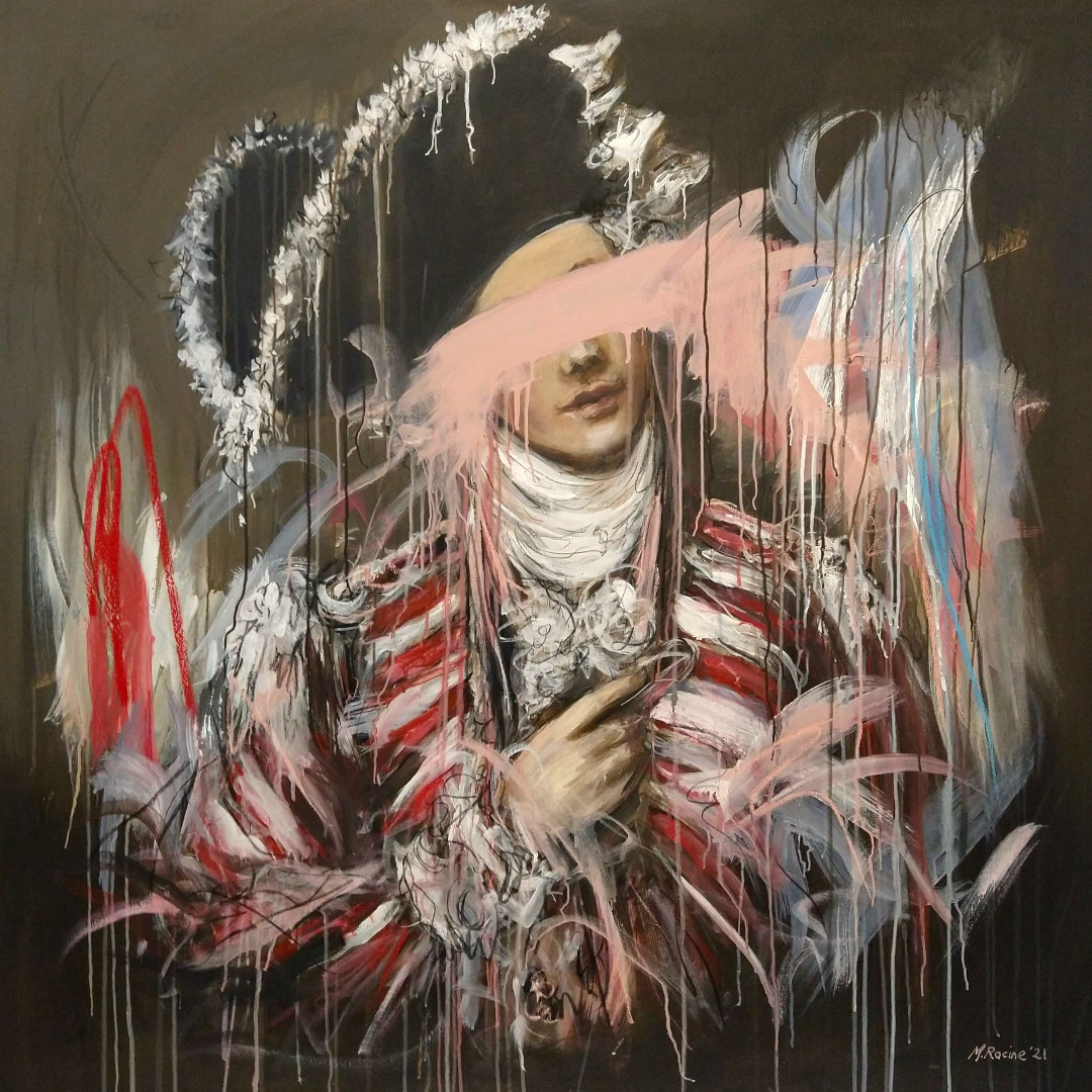 Stripes 110cm x 110cm by Mandy Racine
