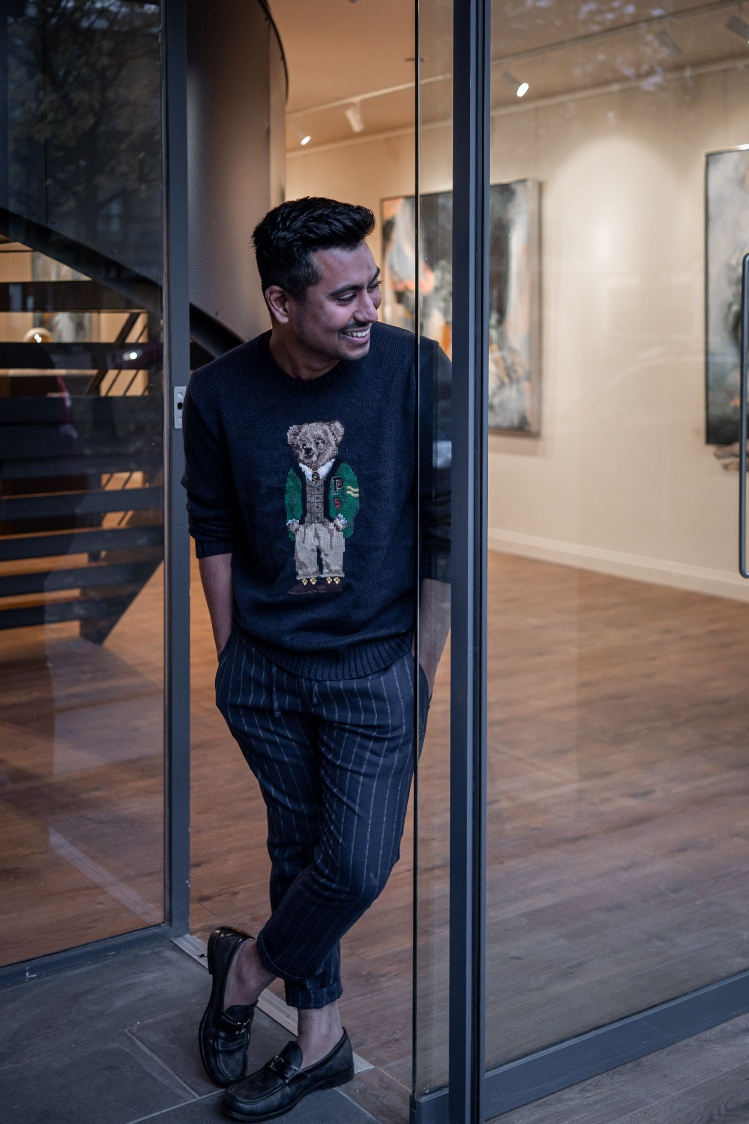 Ricardo Van Parmar observing RVP Gallery